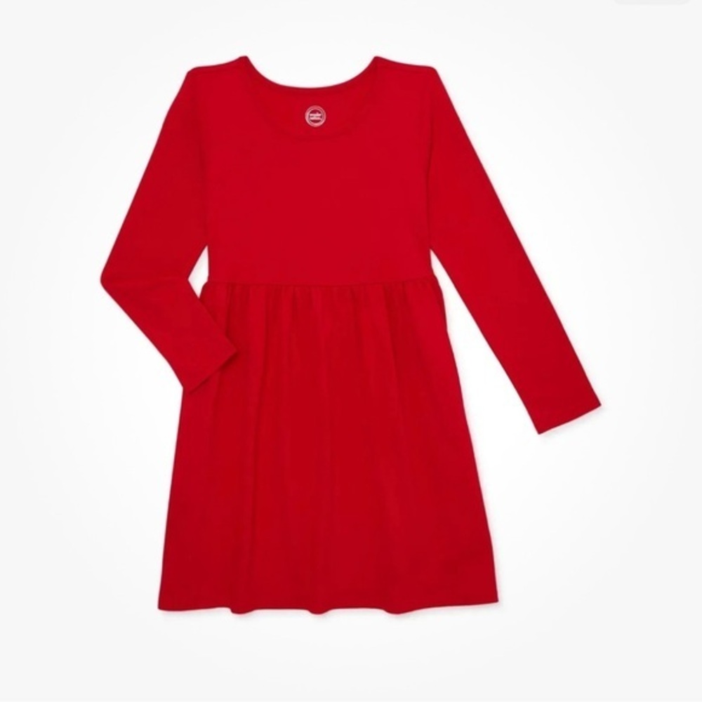 New Wonder Nation Girl’s Solid Red Play Dress Size XL 14-16 NWT